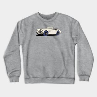 Austin-Healey 3000 in white Crewneck Sweatshirt